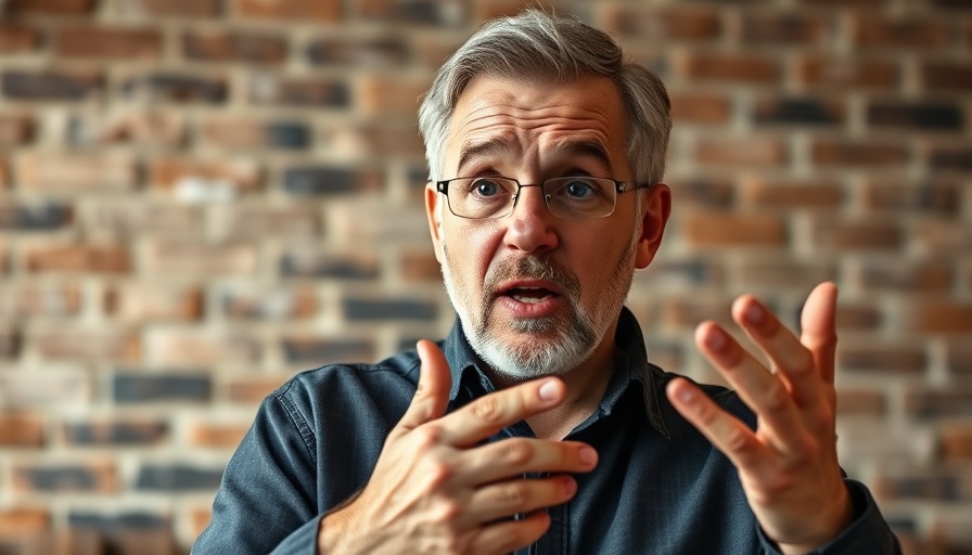 Middle-aged man discussing Company Year End Tax Year Alignment.