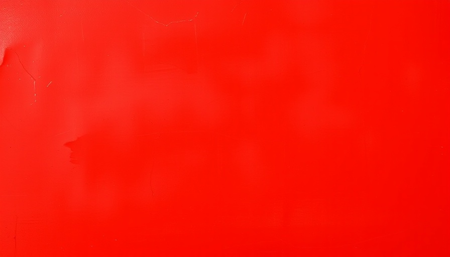 Solid red color background.