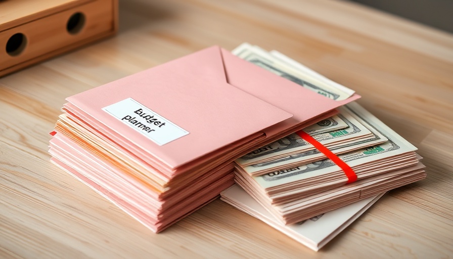 Weekly Cash Stuffing setup with cash envelopes and planner.