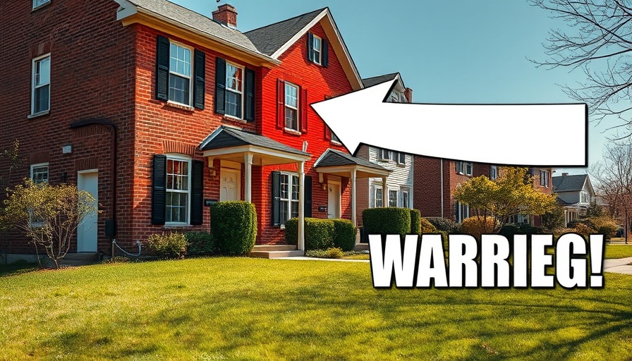 Highlighted brick house with warning for property investors.