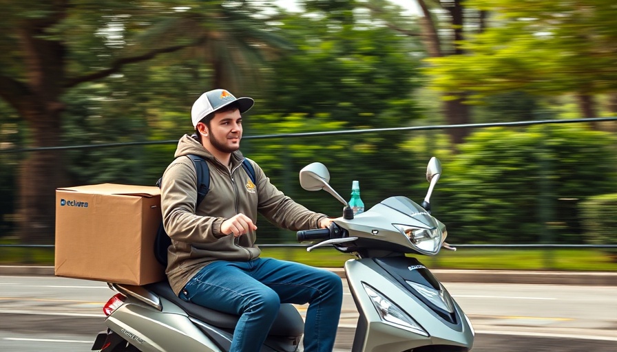 Pronto's 10-minute house help service delivery workers on scooter.