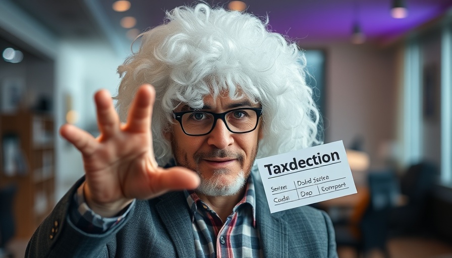 Person in a white wig discussing tax deductions for clothes.