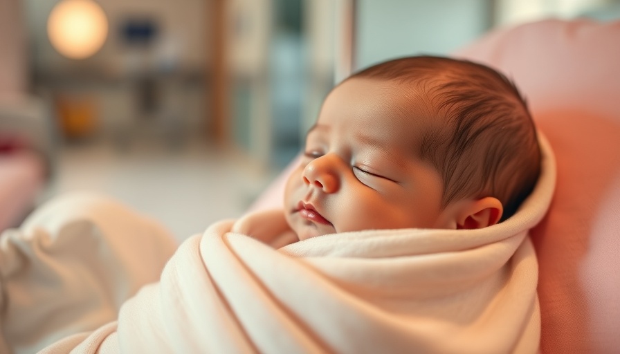 World's oldest baby born, swaddled in hospital.