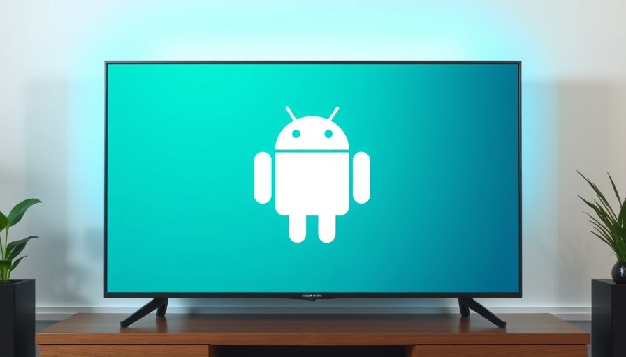 Android TV 14 logo on screen for Sony TVs, minimal design.
