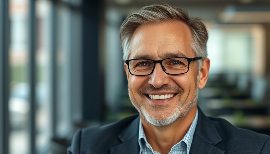 Confident man smiling in office; TMG Mortgage Network acquisition Belton.