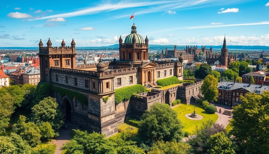 Historic Edinburgh monument with cityscape view, Scottish rental market Q2 2025.