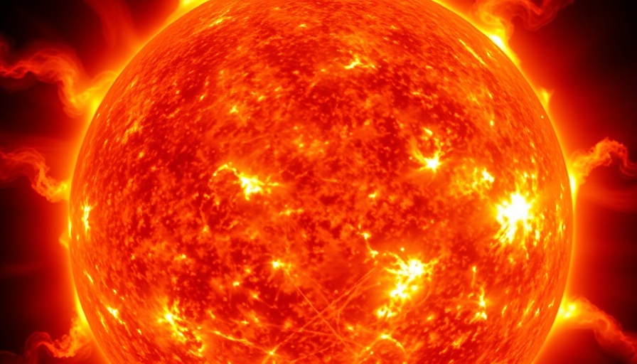 Dramatic solar flare activity captured in space.