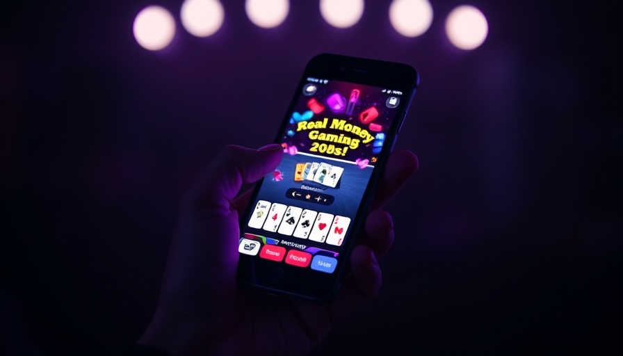 Smartphone displaying a real-money gaming app in a dark setting, India bans real-money gaming.