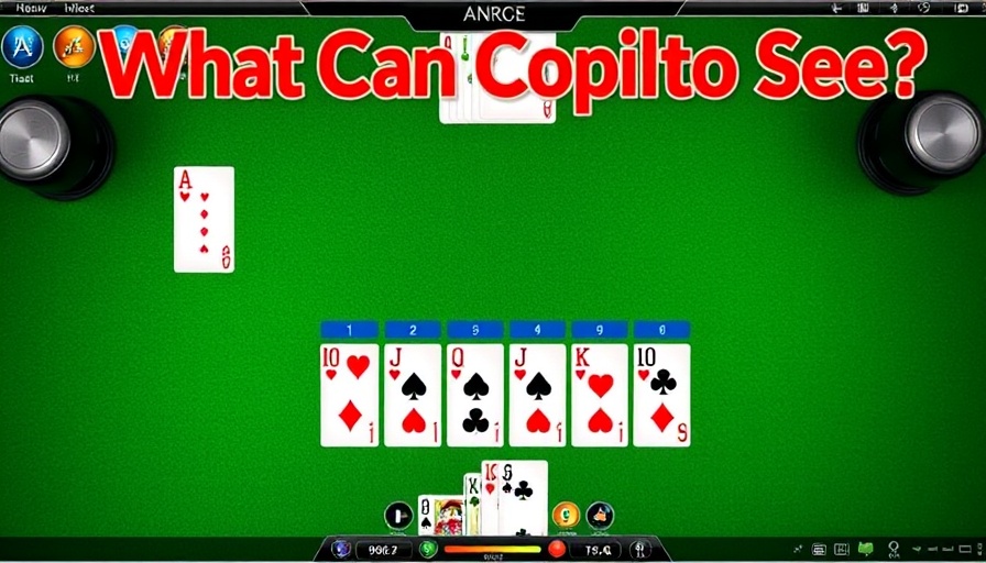 Digital solitaire game with Windows Copilot Vision feature.