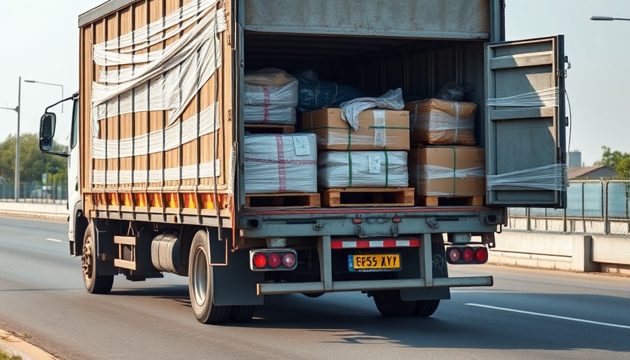 Open truck showing safety hazards, related to load safety regulations in Dumfries.