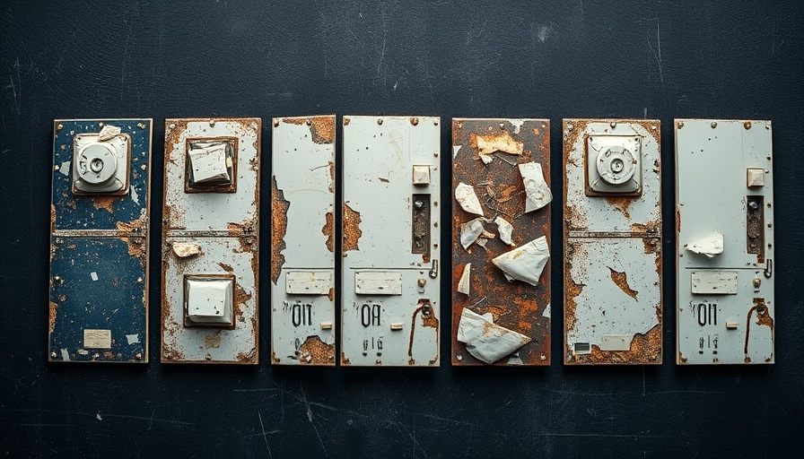 Damaged satellite terminal panels on black background; Starlink in Ukraine.