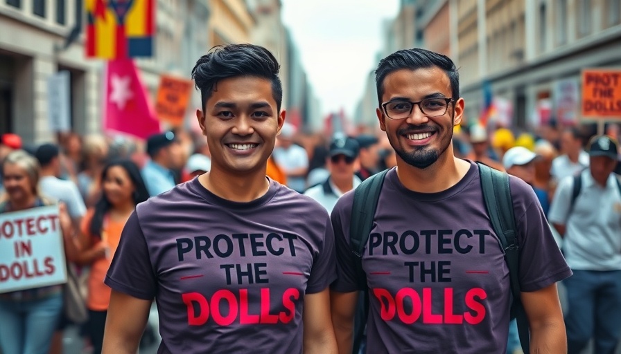 Two people at a protest demonstrating unity and support.