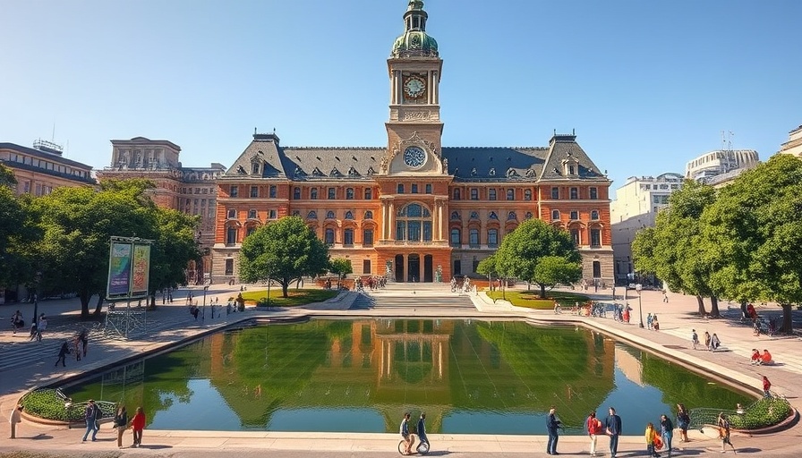 Historic building and reflecting pool in high-demand England region