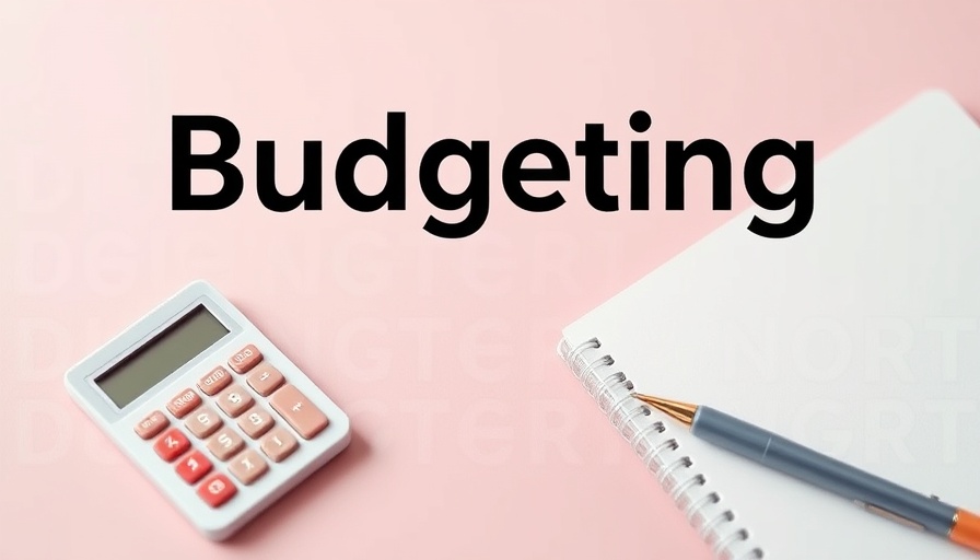 Starting budgeting journey tools with calculator and notebook.