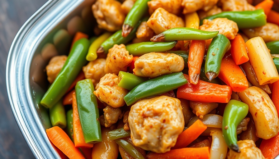 Salt-N-Pepa Chinese chips dish featuring vegetables and chicken.