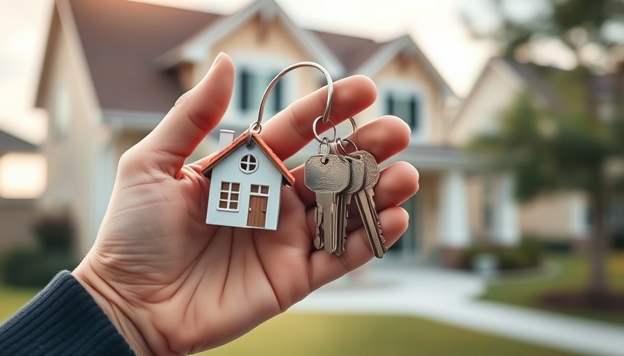 Hand with house keychain representing Dumfries new homes target.