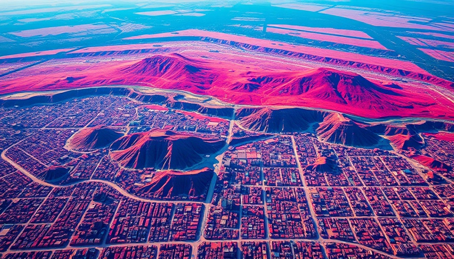 LiDAR scan showing urban and mountainous terrain in digital overlay.