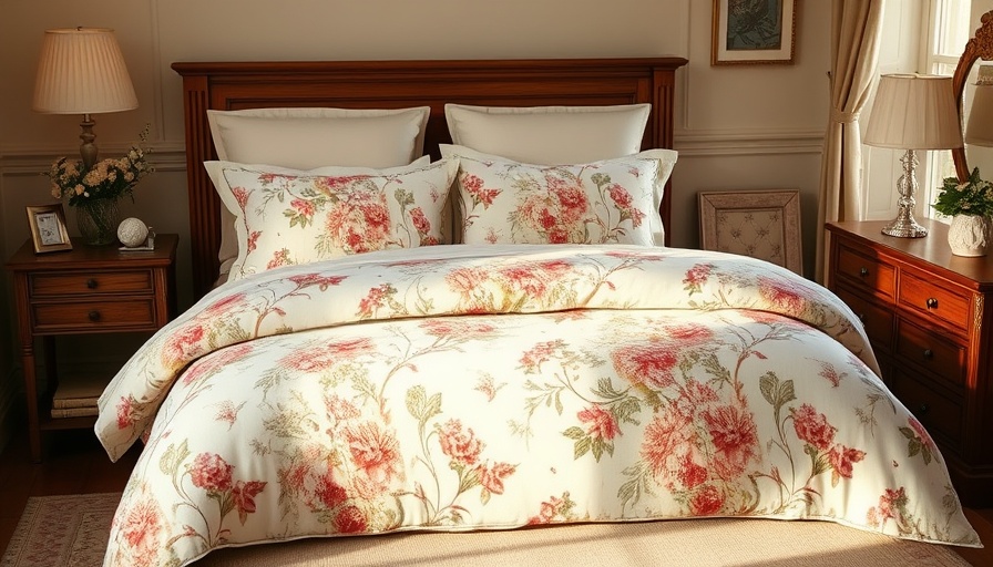 Elegant M&S William Morris bedding set in a classic bedroom.