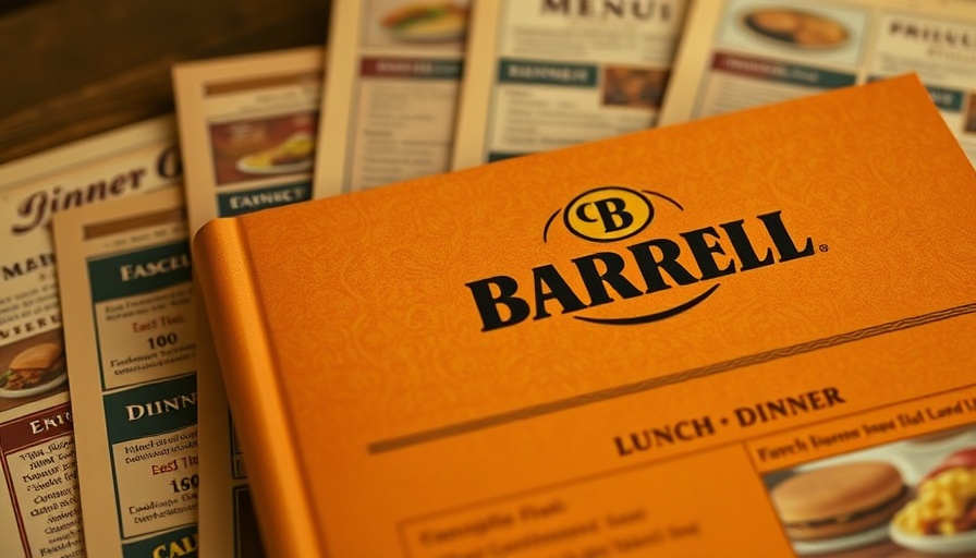 Cracker Barrel menu with logo and detailed design, launching backlash.