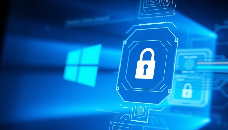 Abstract digital concept of Windows 11 security features.
