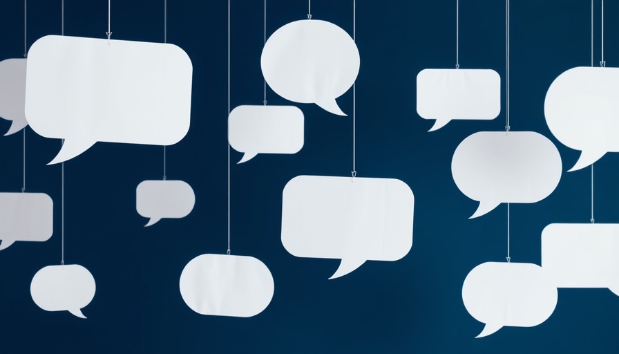 Speech bubbles symbolizing communication about Labour impact on UK property market.