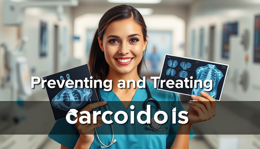 Preventing and Treating Sarcoidosis healthcare presentation with smiling woman's portrait.