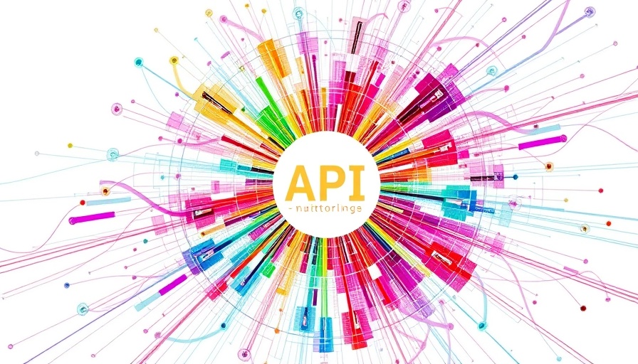 Colorful abstract network illustrating API-driven networks for small businesses.