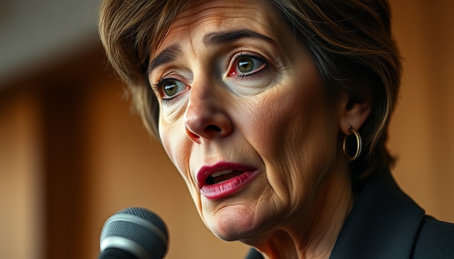 Mature woman speaking at podium during CDC leadership shakeup