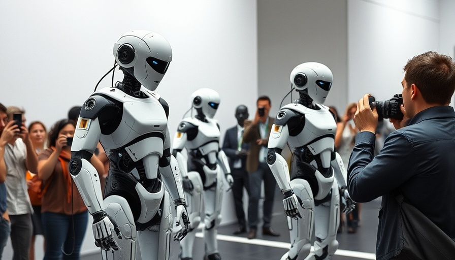 Nvidia's AI boom showcased in robotics display.
