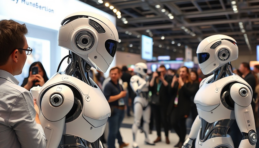 Robots at tech expo highlight Nvidia earnings report AI boom.