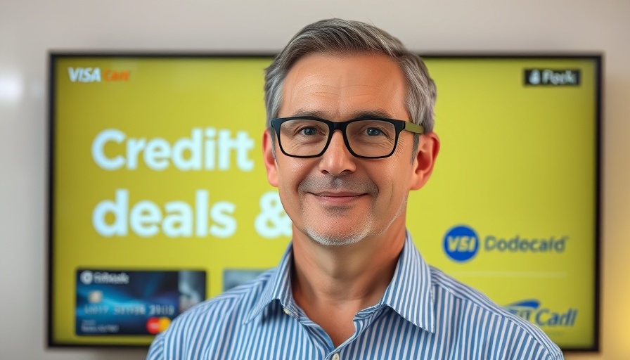 Credit Card Offers September 2025 graphic with man in glasses.