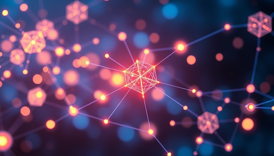 Futuristic quantum particles in a blue wireframe, representing creating a qubit fit for a quantum future.