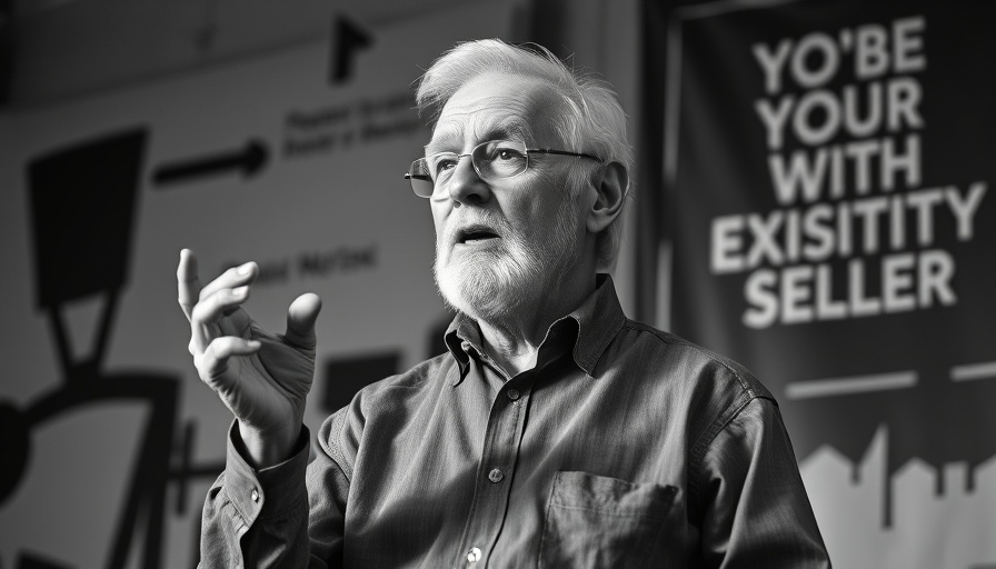 What Love Requires presentation image featuring an elderly man passionately gesturing.