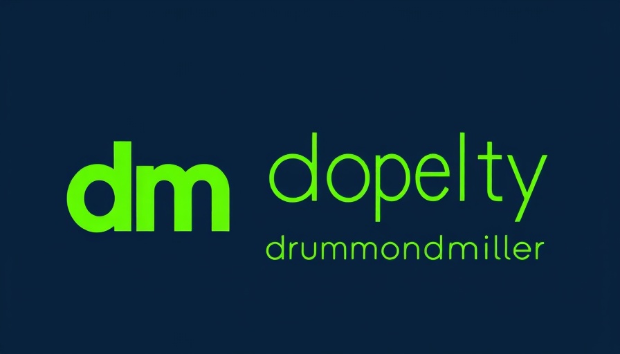 Logo design for drummondmiller property brand, bold 'dm' typography.