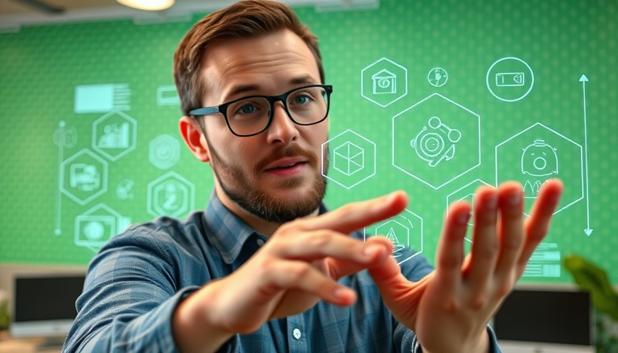 AI doppelgängers in the workplace: Man with digital interface