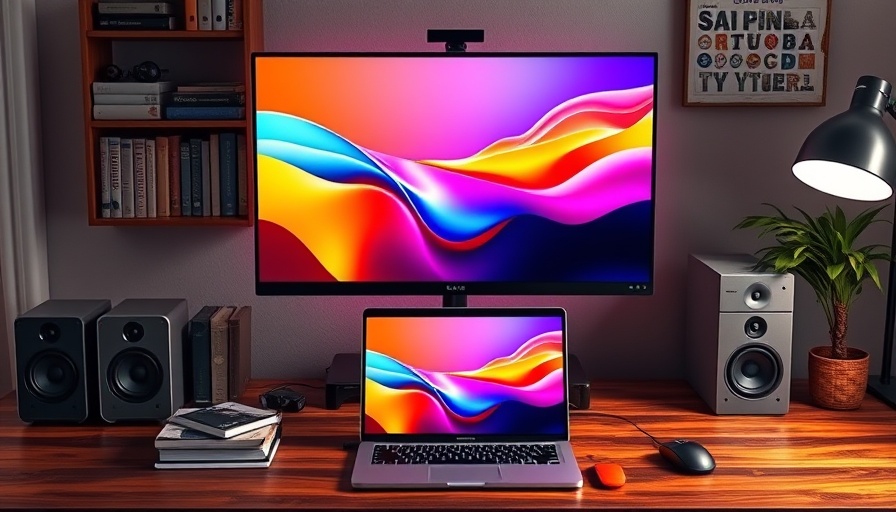 Modern workspace featuring the best USB-C monitor for small businesses.