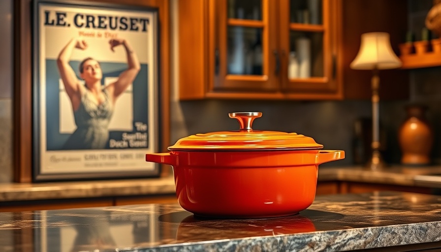 Le Creuset Modern Heritage collection on a stylish kitchen countertop.