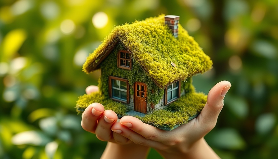 Eco-friendly house model symbolizing environmental concerns in UK property market.