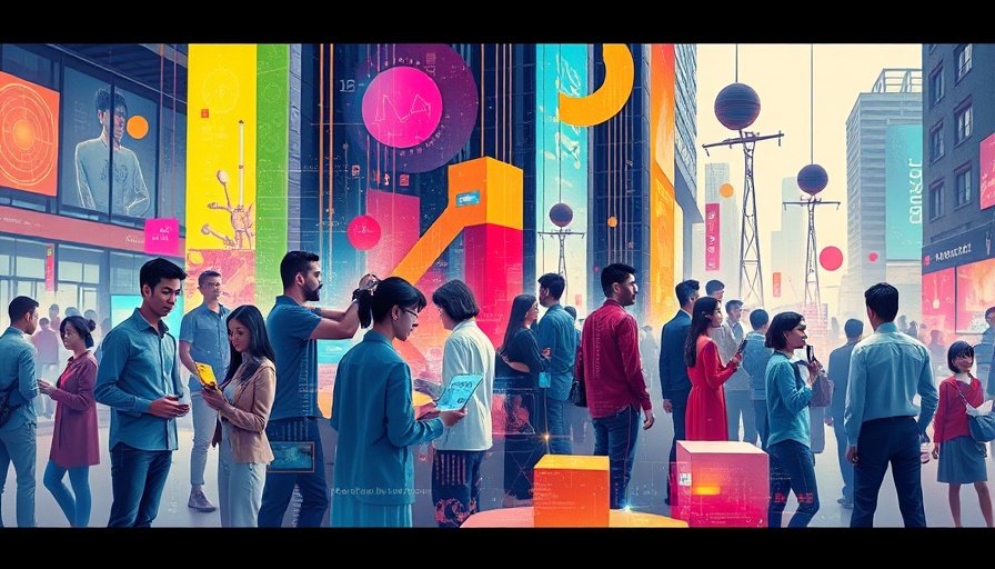 Modern illustration highlighting AI in customer experience