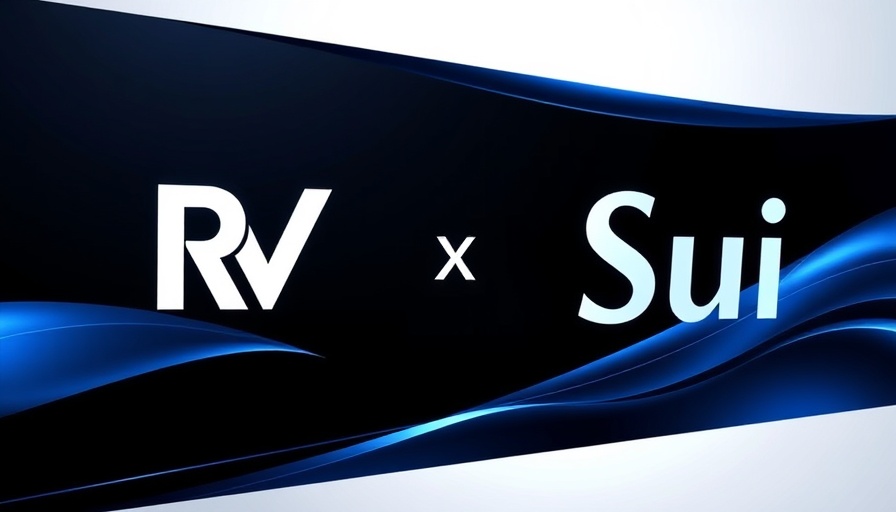 Blue and white graphic with RV and Sui logos, stand out in Web3.