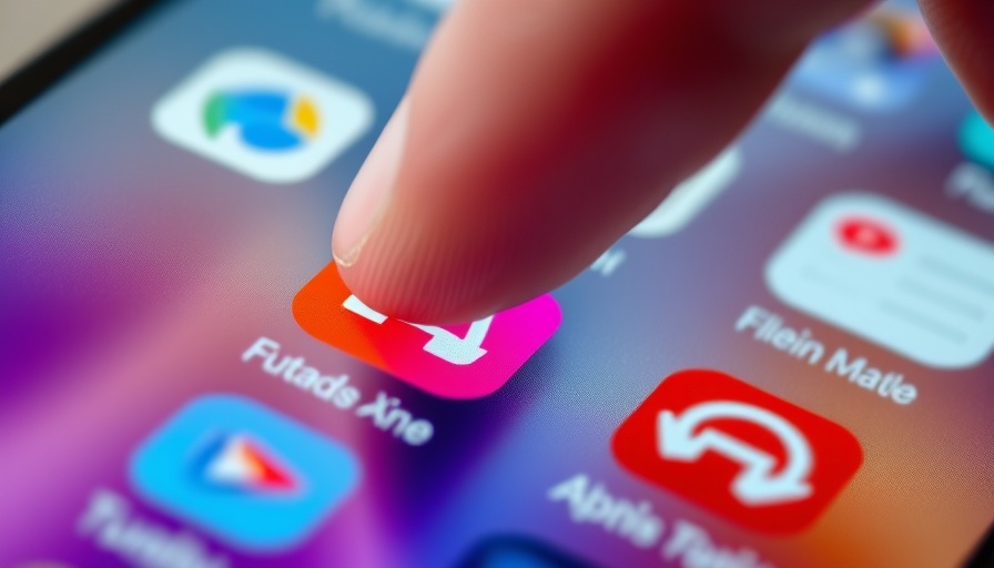 Finger touching colorful app icon, Google's Antitrust Ruling AI Impact on Small Businesses.