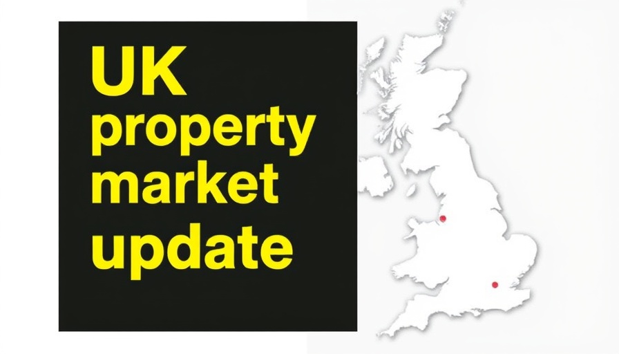 UK property market trends 2025 infographic with map and text.