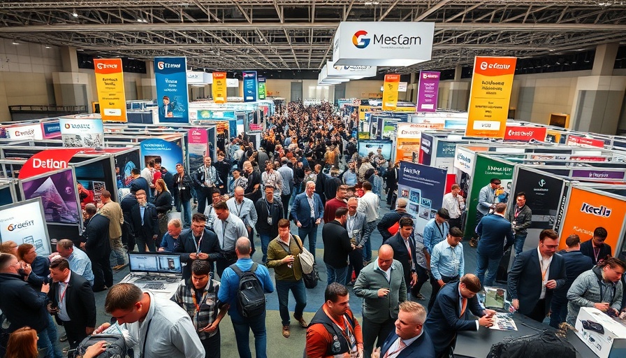 Crowded exhibit at TechCrunch Disrupt 2025 showcasing innovation.