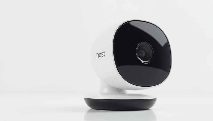 Sleek new Nest security cameras on white background.