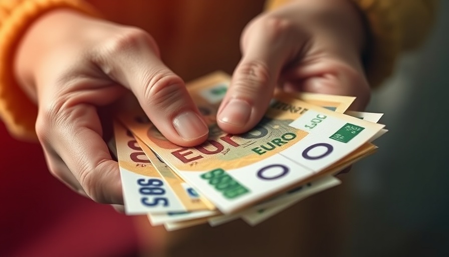 Hands counting Euro notes, reflecting tariff impacts.