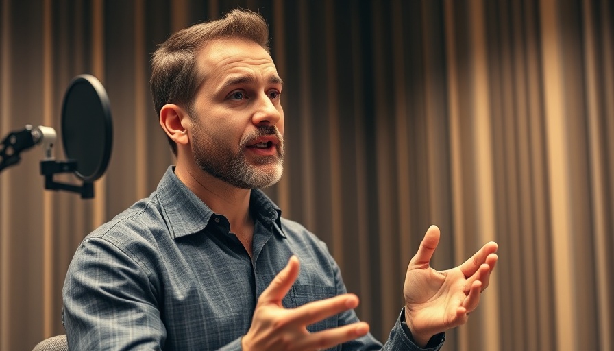 Person discussing Biblical Insights on Immigration in a studio setup.