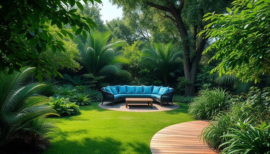 Manicured backyard showcasing tree preservation for homeowners
