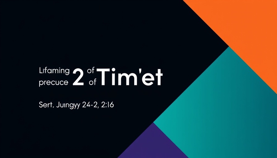 Abstract graphic with 2 Timothy 2:24-26 highlights and shapes.