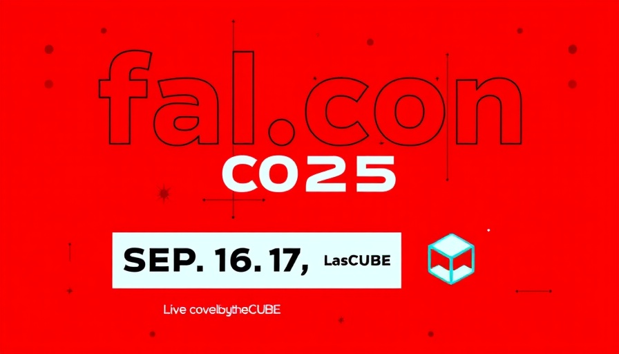 2025 fal.con tech conference poster promoting AI-driven cybersecurity threats.