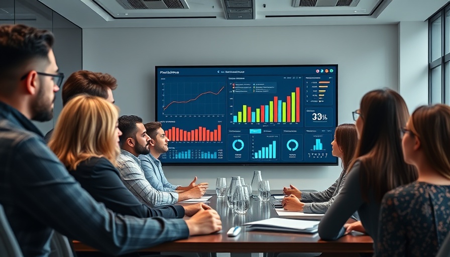 Diverse team reviewing performance analytics in a business meeting for transforming performance reviews.